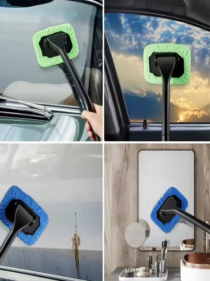 Untior Auto Fenster Reiniger Pinsel mit langem Griff zur Reinigung der Fahrzeugscheiben - Bild 5