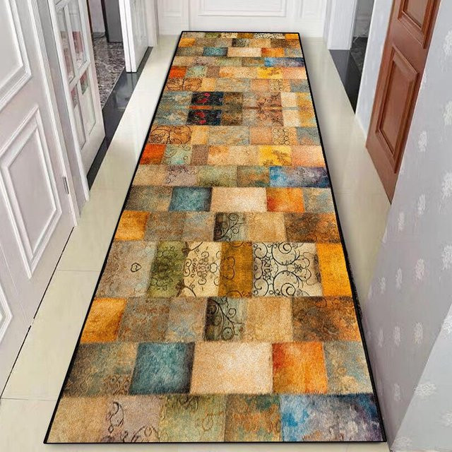 JGJG Boho Flur Teppich mit geometrischem Design, rutschfest und waschbar, Mehrfarbig, B/T: 160 x 200 cm - Bild 1
