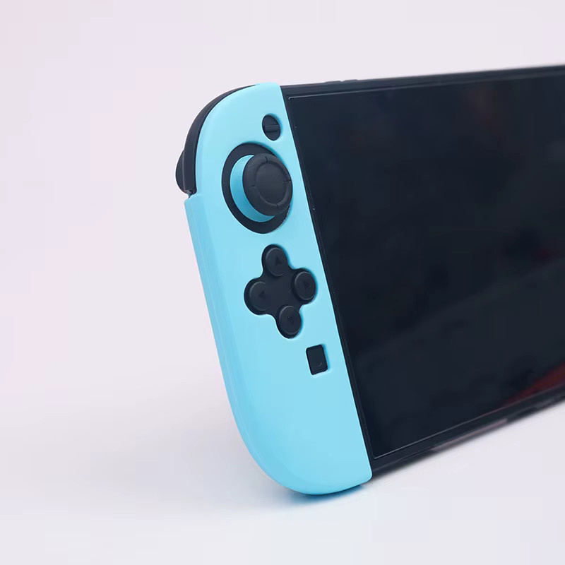 Nintendo Silikonhüllen-Set für Switch 2 mit Joy-Con Controller Schutzhüllen und Daumengriffen in Blau und Orange - Bild 4