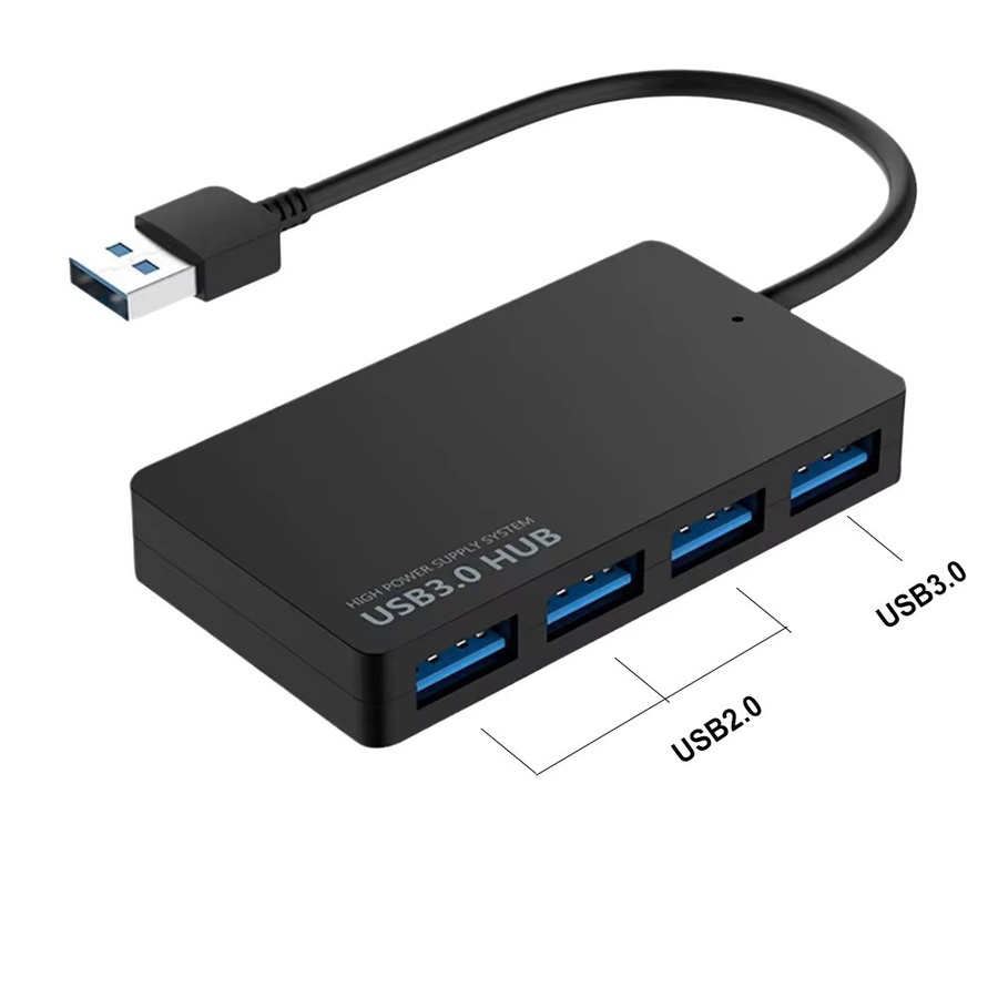 YiFanHeRong USB 3.0 Hub 4-Port Multifunktions-Adapter in Schwarz für PC und verschiedene Systeme - Bild 4
