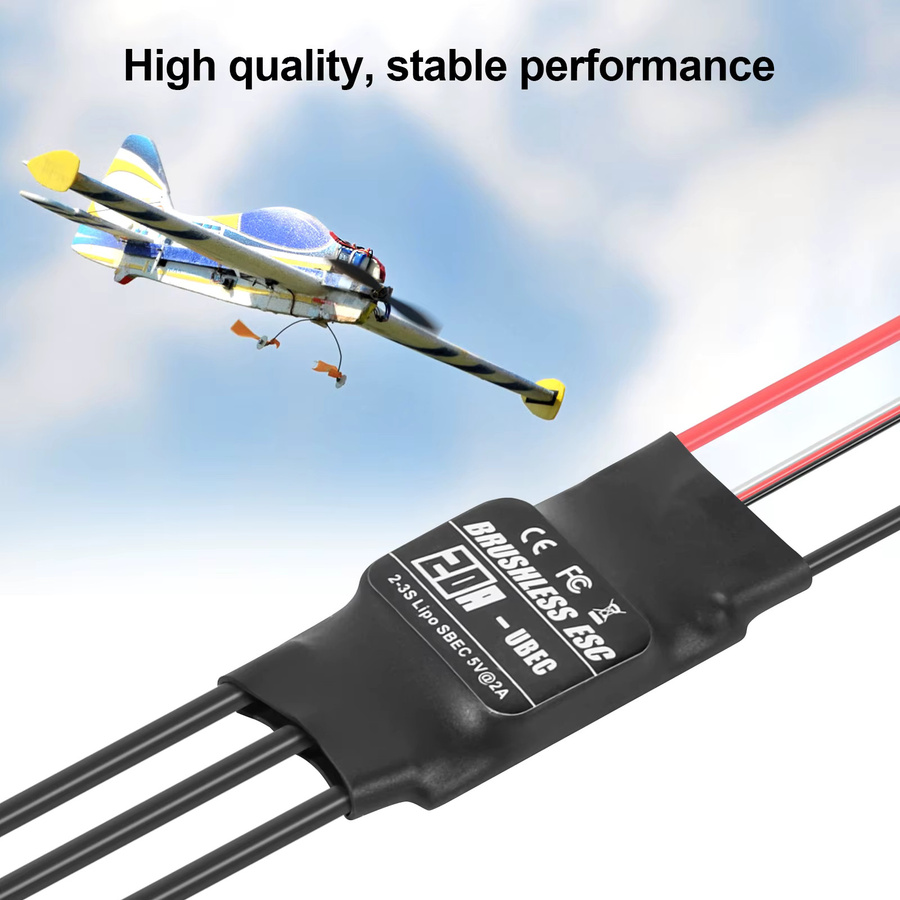 RCXAZ Bürsenloser ESC-Geschwindigkeitsregler mit UBEC, für RC-Drohne FPV-Helikopter Flugzeug - Bild 3
