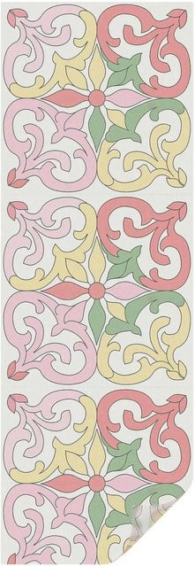 Tulup Fensterfolie Blumenschmuck mit floralem Motiv, selbstklebend, Rot/Mehrfarbig, Breite: 50 cm, Höhe: 146 cm - Bild 1