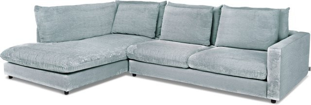Polsterecke Sansibar Dagebüll in Blau mit Cord-Stoff und Armlehnen, B/T/H: 321 x 120 x 84 cm - Bild 1
