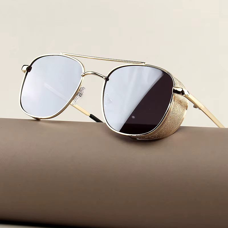 Kenbo Sonnenbrille, Runde Metallfassung, Vollrand, Gold, Unisex - Bild 1