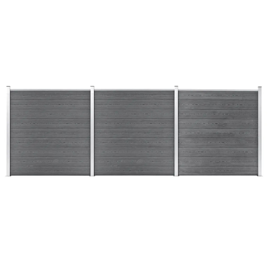 vidaXL Gartenzaun aus WPC in Grau, B/H: 526 x 186 cm - Bild 2