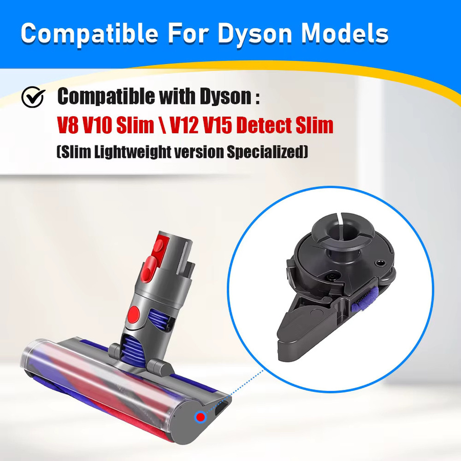 Ersatzteil für Dyson Staubsauger Roller Pinsel Seitenabdeckung und linke Endkappe in Grau für V8 V10 Slim V12 V15 Modelle - Bild 3
