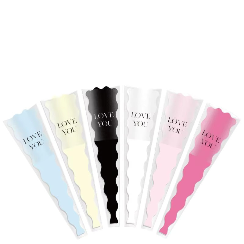 50 Stück ZYAA-1 Einzelblumen-Verpackungsbeutel aus transparentem Zellophan für Valentinstag und Muttertag in Pink - Bild 2