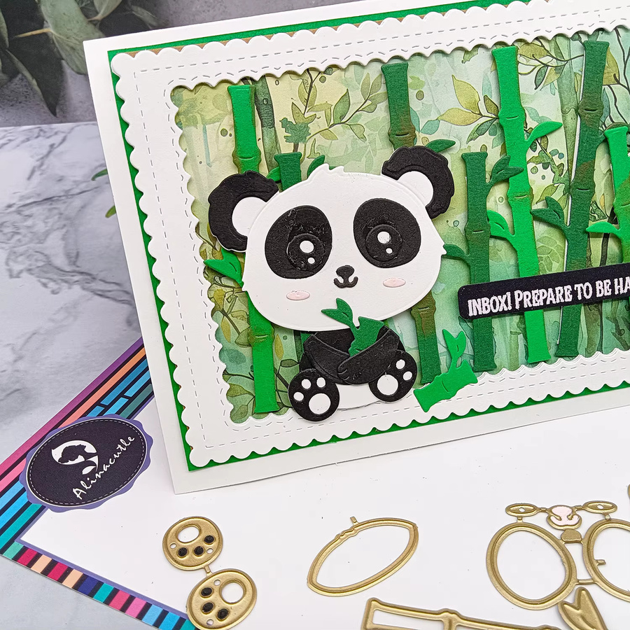 Alinacutle Panda Metall-Stanzform für Bastelarbeiten, Scrapbooking und DIY-Grußkarten - Bild 4