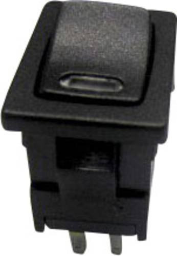 TRU Components Wippschalter TC-R13-66L-02 mit LED, Schwarz, 24V/DC & 250V/AC, 6A, 1 x Aus/Ein rastend - Bild 1