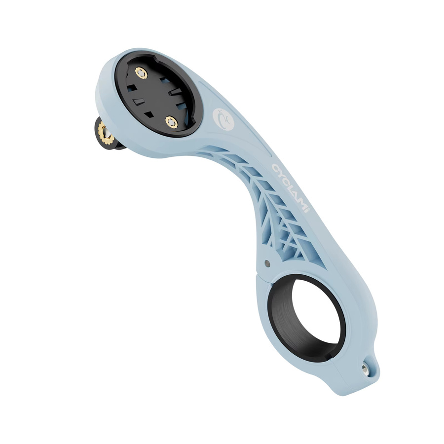CYCLAMI Fahrradcomputerhalterung für MTB und Rennrad mit GoPro Kamerahalterung und Scheinwerferaufnahme, kompatibel mit Garmin, iGPSPORT und XOSS, Farben: Rosa und Blau - Bild 3