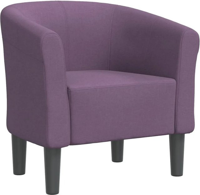 vidaXL Clubsessel Lila aus Stoff mit Holzgestell, B/T/H: 70 x 56 x 68 cm - Bild 1