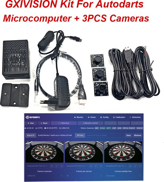GXIVISION Autodarts.io Kameramodul mit Mikrocomputer OV9732/IMX179 und WLAN in Schwarz - Bild 1