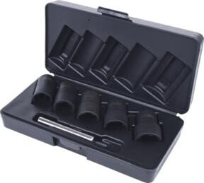 KS Tools 1/2 Zoll Spiral-Profil-Kraft-Stecknuss-Satz aus Chrom-Molybdänstahl, 6-teilig, Schwarz - Bild 1