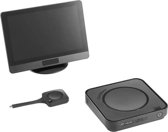 Barco ClickShare HUB CORE Konferenzsystem in Schwarz mit 1x USB-C Button, MTR, HDMI 2.0 Out (UHD/4K@60Hz, 5K@30Hz), USB-C, USB-A, USB-C PD, LAN und WLAN (2,4/5GHz/6GHz) (R9861711EUB1) - Bild 1