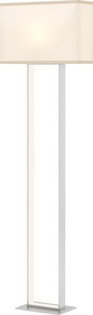 HOMCOM LED Stehlampe mit dimmbarem Leinen-Lampenschirm in Weiß und Silber für Wohnzimmer und Schlafzimmer - Bild 1