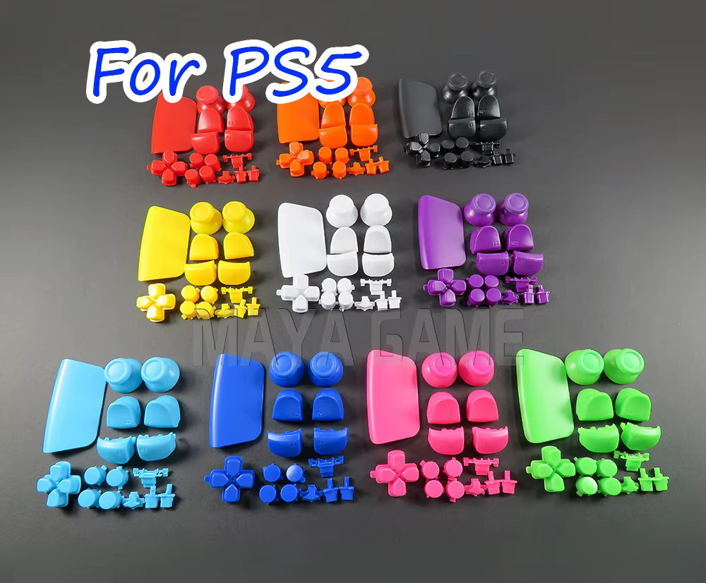 OCGAME Ersatzteil-Set für PS5 v1.0 Controller in Grün mit Trigger-Tasten L1 R1 L2 R2 und Thumbstick-Kappen - Bild 2