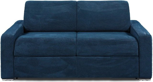 Vente-unique Schlafsofa Calito Blau Click-Clack mit Polsterung für das Wohnzimmer - Bild 1