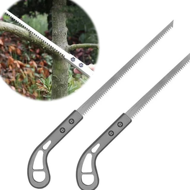 L-FIRST Mini-Handsäge in Silber für Holzbearbeitung und Gartenarbeit - Bild 1