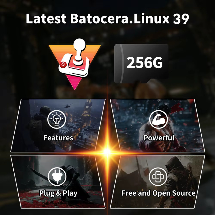 JMachen Batocera Linux 39 Game MicroSD-Speicherkarte für Raspberry Pi4 Modell B mit 90000+ Retro Games und 60+ Emulatoren, 64 GB, Schwarz - Bild 4