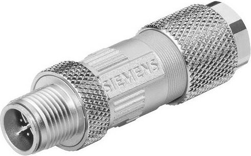 Siemens 6GK19010DB306AA0 Sensor-Aktor-Steckverbinder mit 8 Polen in Silber und Metallgehäuse - Bild 1