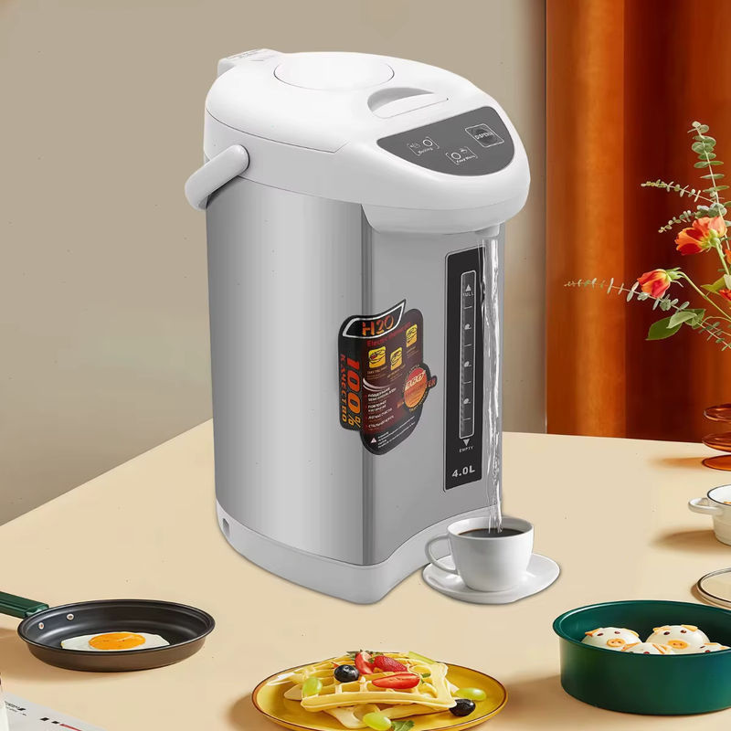 Bymaocar Elektrischer Warmwasserbereiter mit Thermostat, 4l Sofort-Heißwasserspender in Weiß-Grau-Silber - Bild 4