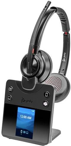 HP Poly Savi 8420 Office On-Ear Stereo-Headset mit DECT und Bluetooth in Schwarz mit Noise Cancelling und Microsoft Teams Zertifizierung - Bild 1