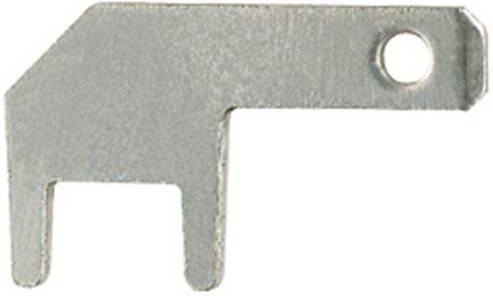 Klauke Steckzunge zum Einlöten in gedruckte Schaltungen, Farbe: Silber, Steckbreite: 2,8 mm, Steckdicke: 0,8 mm, 90° Winkel - Bild 1