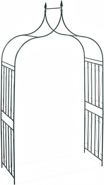 Freistehender Rosenbogen aus Eisen von Relaxdays in Dunkelgrün, B/H/T: 144 x 270 x 60 cm - Bild 1