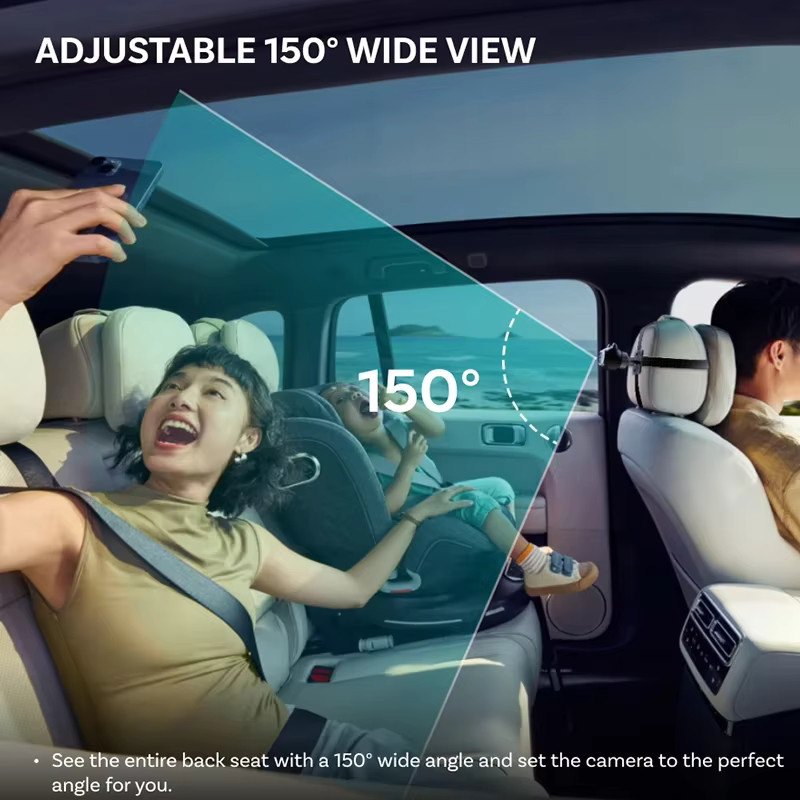 Ottocast Cabin Care Kabelloser CarPlay-Adapter mit 1080P HD Baby-Autokamera und 150 Grad Weitwinkel-Nachtsicht-Rücksitzmonitor - Bild 3