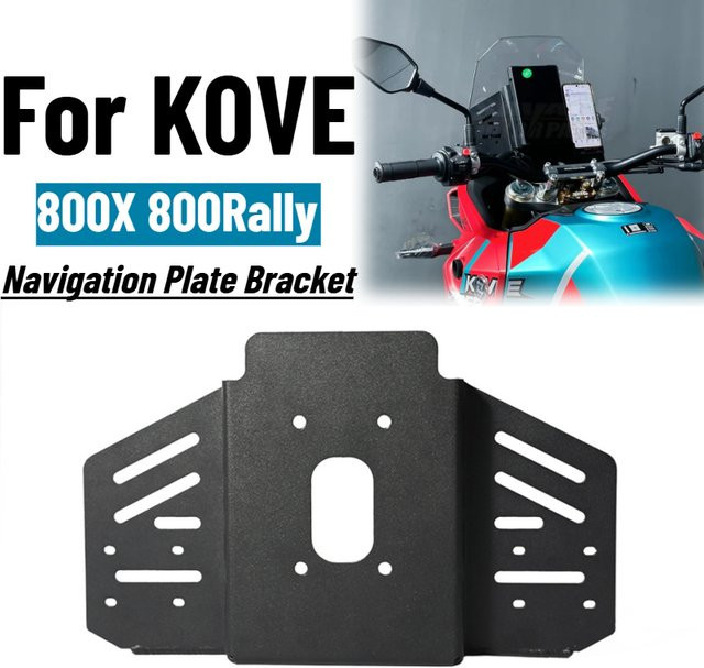 Aluminium Handy und GPS Navigationshalterung für KOVE 800X 800R Rally Motorrad in Schwarz - Bild 1
