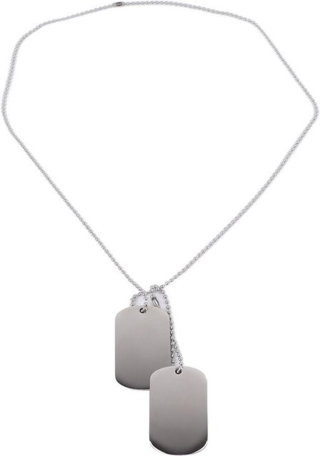 Neoglint Halskette Doppelanhänger, Titanstahl, Unisex - Bild 1
