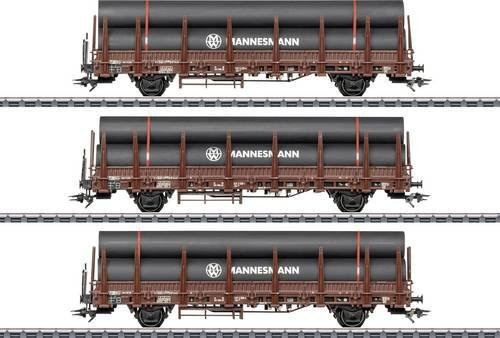 Märklin Rungenwagen AC Set 1 mit Stahlröhren-Beladung, Fahrzeuge, 1:87 (Spur H0) - Bild 1