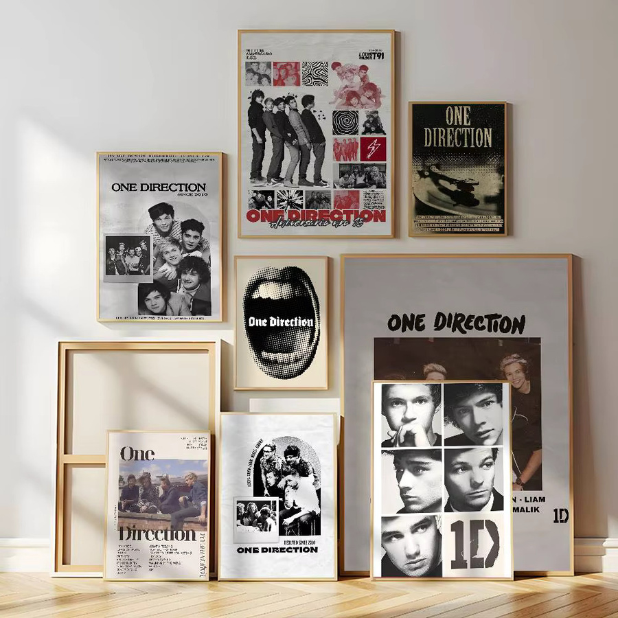 Band One D-Richtung Selbstklebendes Wandbild Bilibili Retro Poster in Mehrfarbig - Bild 2