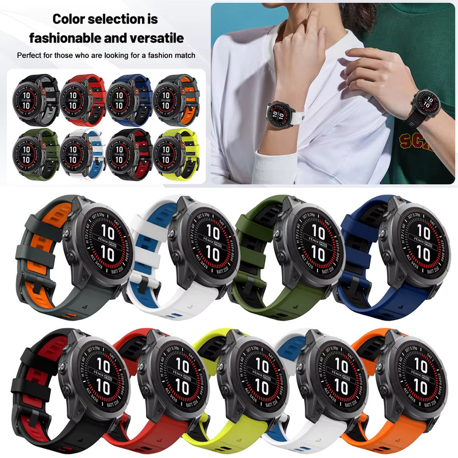 Garmin Uhrenarmband Silikon, Bicolor, Unisex - Bild 3