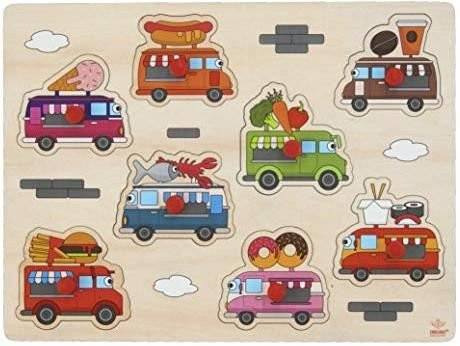Engelhart Foodtruck Puzzle Lernspiel aus Holz ab 3 Jahren - Bild 1