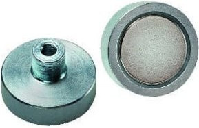 Beloh NdFeB Flachgreifer in Silber, galvanisiert, Maße: Breite: 25 mm, Höhe: 7,0 mm, Tiefe: 14,0 mm - Bild 1