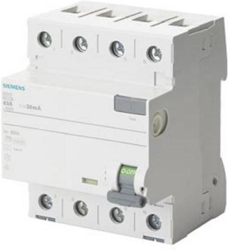 Siemens FI-Schutzschalter 5SV3647-3 RCD 80A 0,3A 400V in Weiß - Bild 1