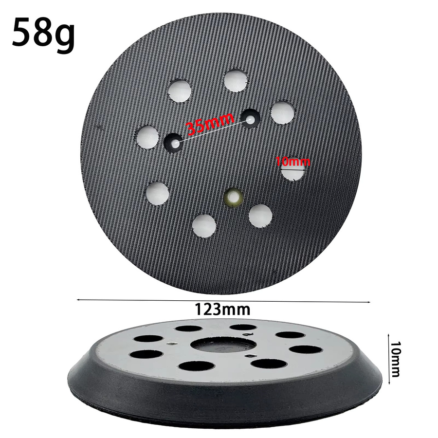 DeWalt Ersatz-Schleifpad mit Klettverschluss für Exzenterschleifer, 8-Loch, Farbe: Silber, Durchmesser: 12,5 cm - Bild 3