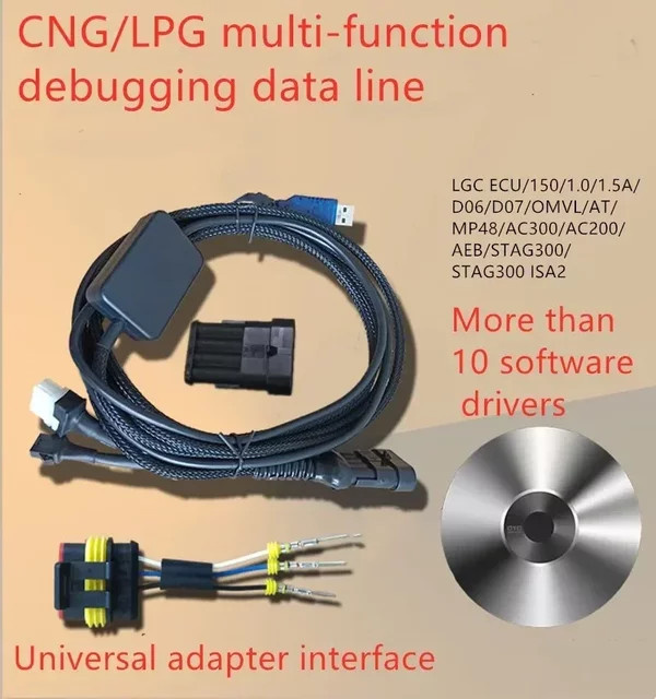JUNXIANHESHUN CNG LPG-Schnittstellenkabel in Schwarz für S-Tag AC AEB D06 OMVL ECU - Bild 1