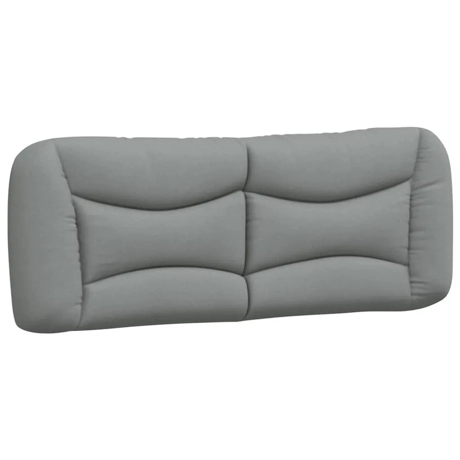 vidaXL Kopfteil-Kissen Hvar Hellgrau mit Wellen-Design aus Stoff, Breite: 150 cm, Höhe: 48 cm, Tiefe: 15 cm - Bild 2