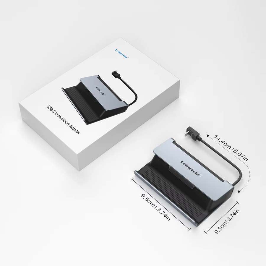 Lemorele X23L 6-in-1 USB-C Dockingstation mit 4K HDMI, RJ45 Ethernet und 100W PD für Steam Deck, PC und andere Geräte - Bild 7