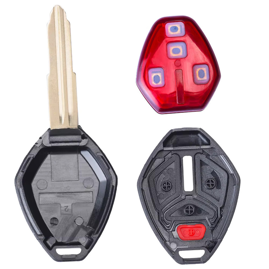 KEYECU Keyless Remote Auto Schlüsselanhänger 313,8 MHz mit 3 + 1 Tasten für Mitsubishi Eclipse und Galant, Farbe: Schwarz, OUCG8D-620M-A - Bild 3