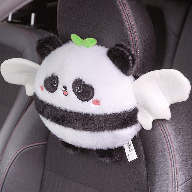 Yiran Toy Kawaii Plüschkissen mit Tierdesign Kaninchen Schwein Panda Frosch in Weiß - Bild 1