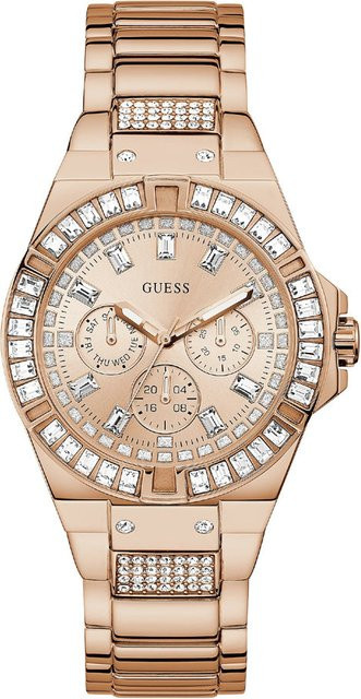 Guess Damenuhr, Edelstahl, Rosegold, Quarz, 40 mm, Diamantbesetzt - Bild 1
