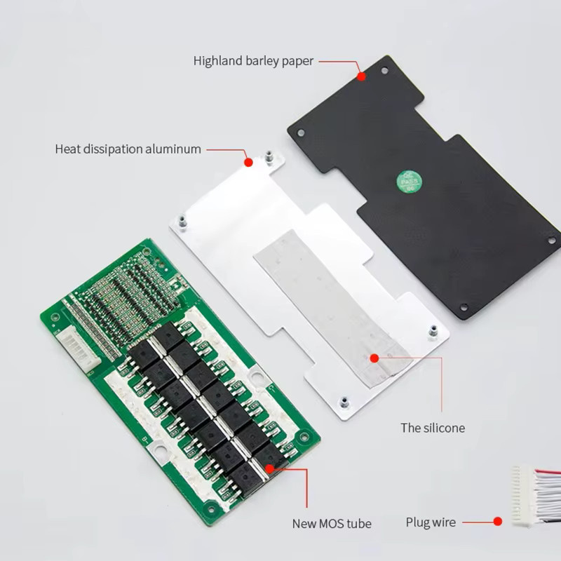Lithium BMS Batterieschutzmodul für 24V Li-Ion NMC 3,7V Zellen mit Common Port und Balancing-Funktion (30A-70A) - Bild 3