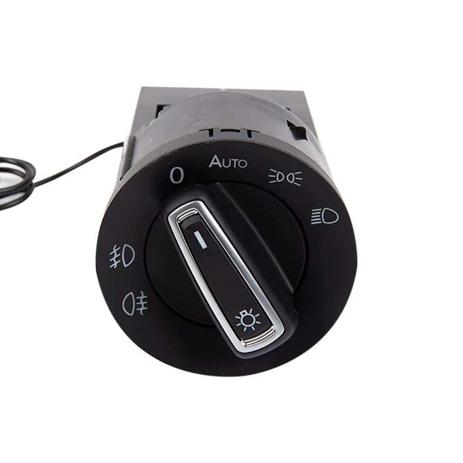 WYMECT Scheinwerferschalter Lichtsteuerknopf in Schwarz für VW Jetta Bora Golf MK4 Passat B5 Käfer T5 Polo 9N Sharan Lupo 1995–2005 - Bild 3