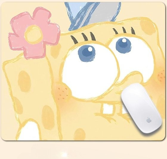 Niedliches SpongeBob Schwammkopf Mauspad in Gelb mit High Definition Cartoon Design - Bild 1
