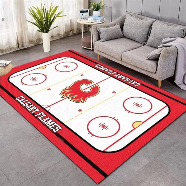 Karpetti Eishockey 3D Teppich, rutschfest und maschinenwaschbar, B/T: 80 x 120 cm, mehrfarbig - Bild 1