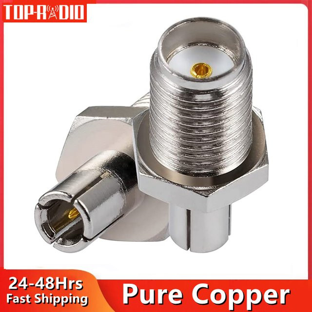 RF Koaxial Adapter SMA Buchse auf TS9 Stecker, vernickelt, Farbe: Silber - Bild 1