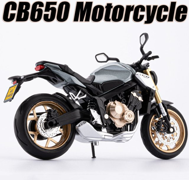 MAKEDA Honda CB650 CBF400 Modell, 1:12, Metall, mit Licht und Sound, Rot - Bild 1